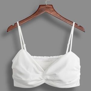 white crop top
